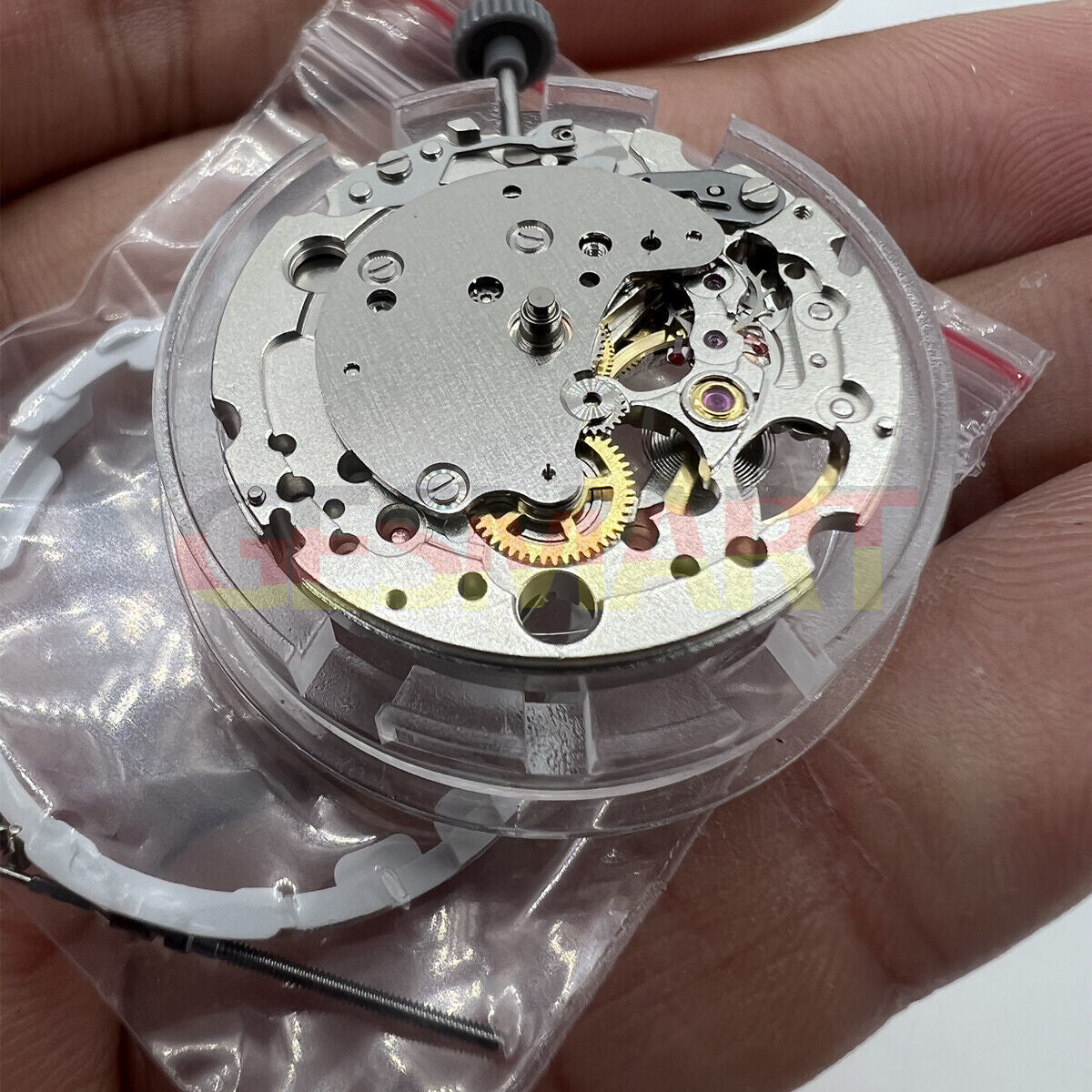 Miyota Citizen 82S7 silver plated automatic watch movement with premium Japanese mechanical parts for reliable timekeeping