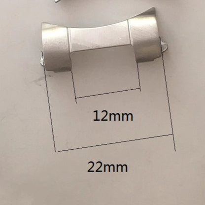 12x22mm Silver Matted Curved End Links Spring Bars Bracelet Watch Band Strap#310
