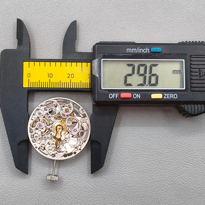 Silver Hollow Carved Automatic Mechanical Movement 7750 Movement