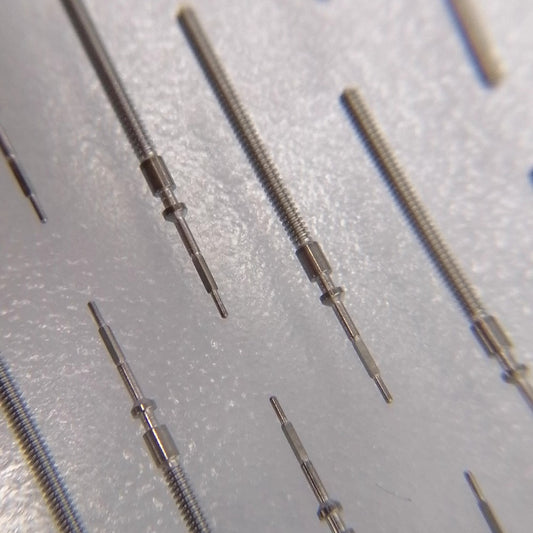 Set of 5 Miyota 6S10/6S20 quartz watch stems for precise watch repair and maintenance