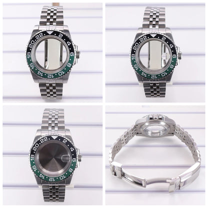 40mm Diving Watch Case GMT Bezel Sapphire For Nh35 Nh36/34/38 Eta2824 Miyota8215