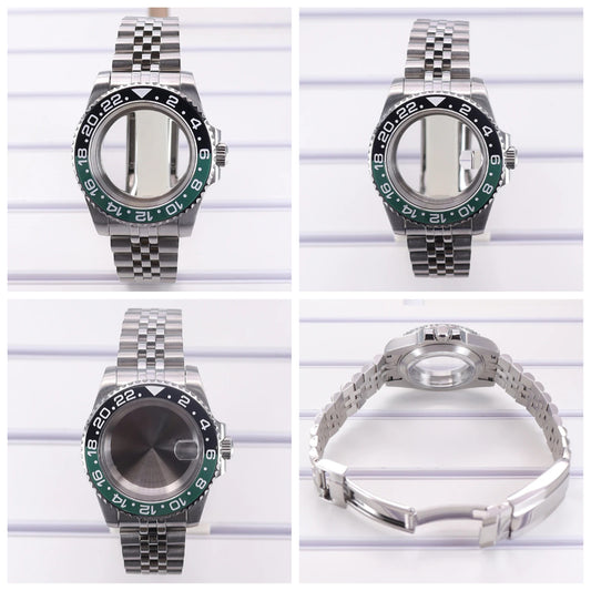40mm Diving Watch Case GMT Bezel Sapphire For Nh35 Nh36/34/38 Eta2824 Miyota8215