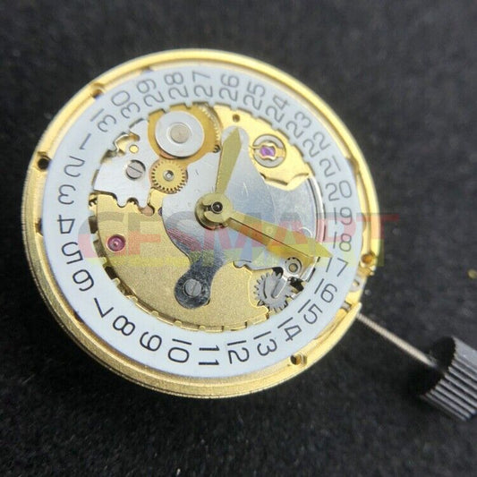 Golden 2824-2 automatic mechanical watch movement with single calendar, precision-crafted, China made by Caldenar.