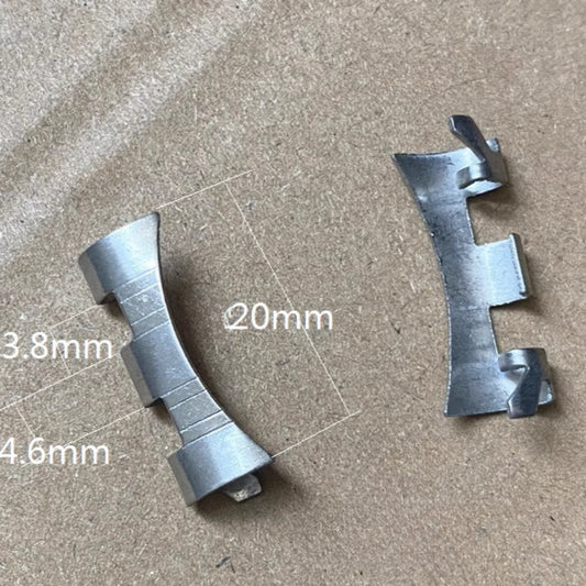 20x3.8x4.6mm Silver S/S Curved End Links Spring Bars Bracelet Watch Band Strap#93