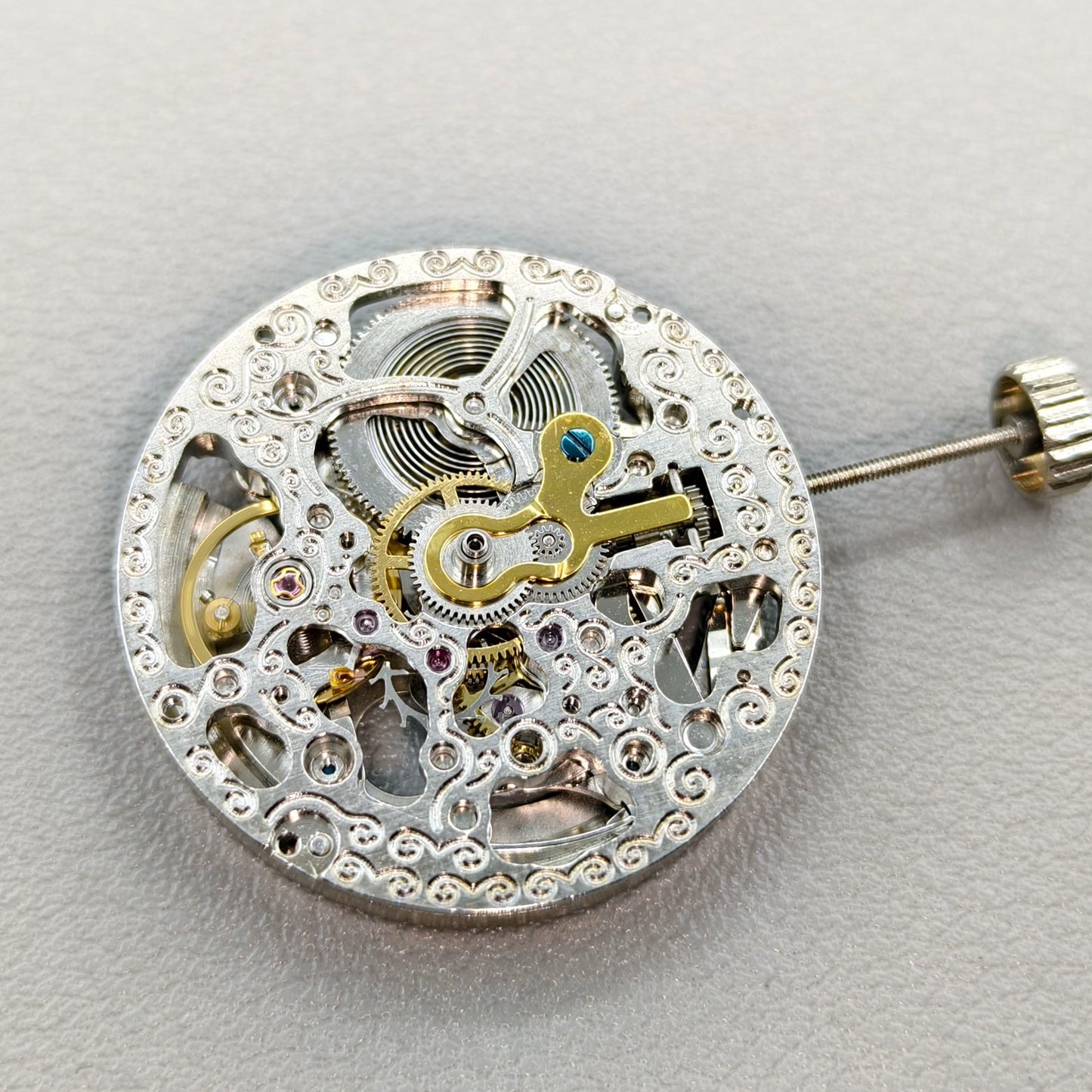 Hangzhou 2189 Automatic Mechanical Movement 3 Hands Hollow Silver