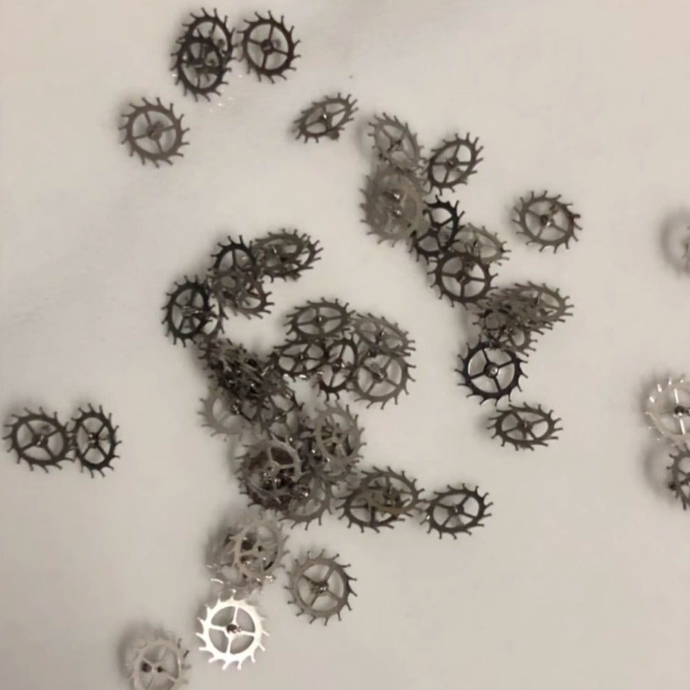 Set of 3 generic escape wheels for 7009 and 7009A watch movements, precise watch repair parts.