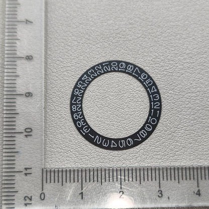 2 PIECES Black Background Grey Character Date Disk Wheel for NH35 NH36 Date@3