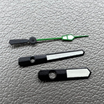 2 Sets Grün Ziffernblattzeiger 12.5mm mit Leuchtmittel für NH35 NH36 7S26 7S36