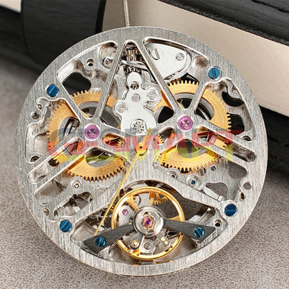 China Made SL1911 silver hollow balance wheel watch movement, automatic mechanical precision for watch repair and assembly.