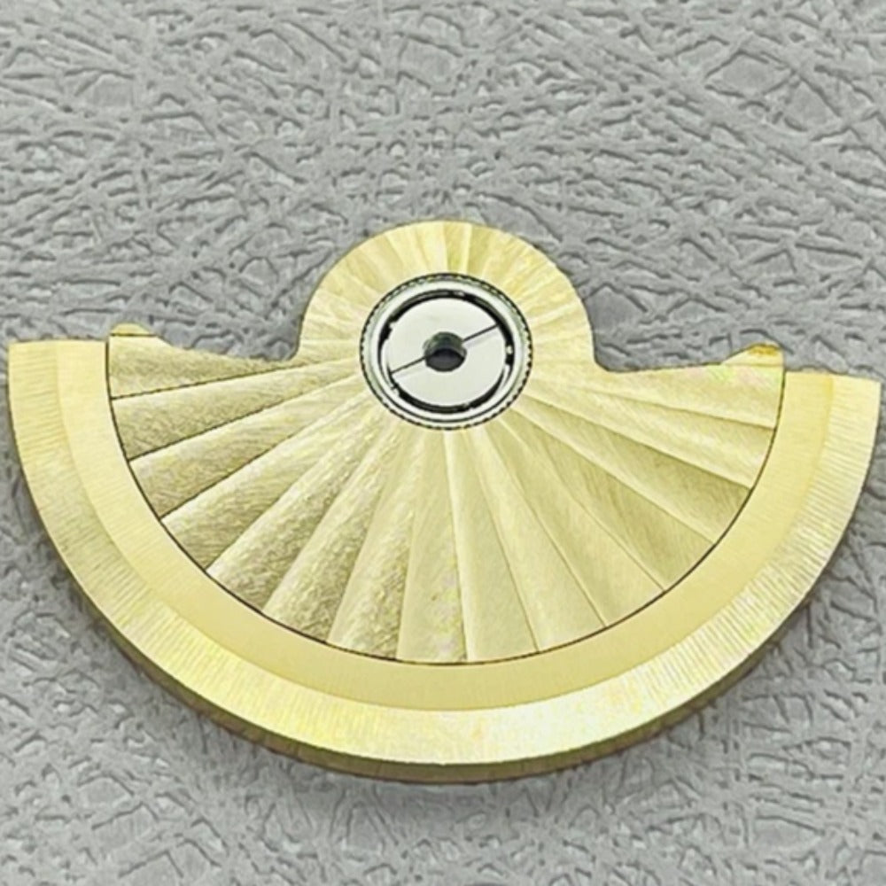Golden Mod Radioactive Stripe rotor weight for NH35 NH36 watch movement, enhancing style and function.
