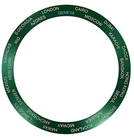 38/30,7 mm Aluminium-Uhrenlünette mit schrägem Waldgrün-Hintergrund für SKX007-Uhrenteil