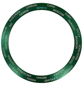 38/30.7mm Aluminium Slope Watch Bezel Forest Green Background for SKX007 Watch Part