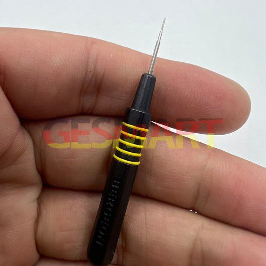 Bergeon 7013-R red metal dip oiler for precise grease application on watch components.