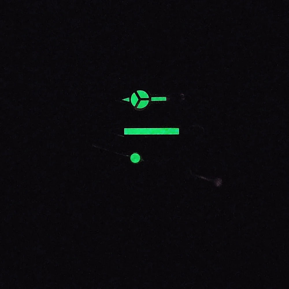 Green luminous watch hands compatible with NH35 NH36 ETA 2836 2824 Miyota 8205 8215 movements.