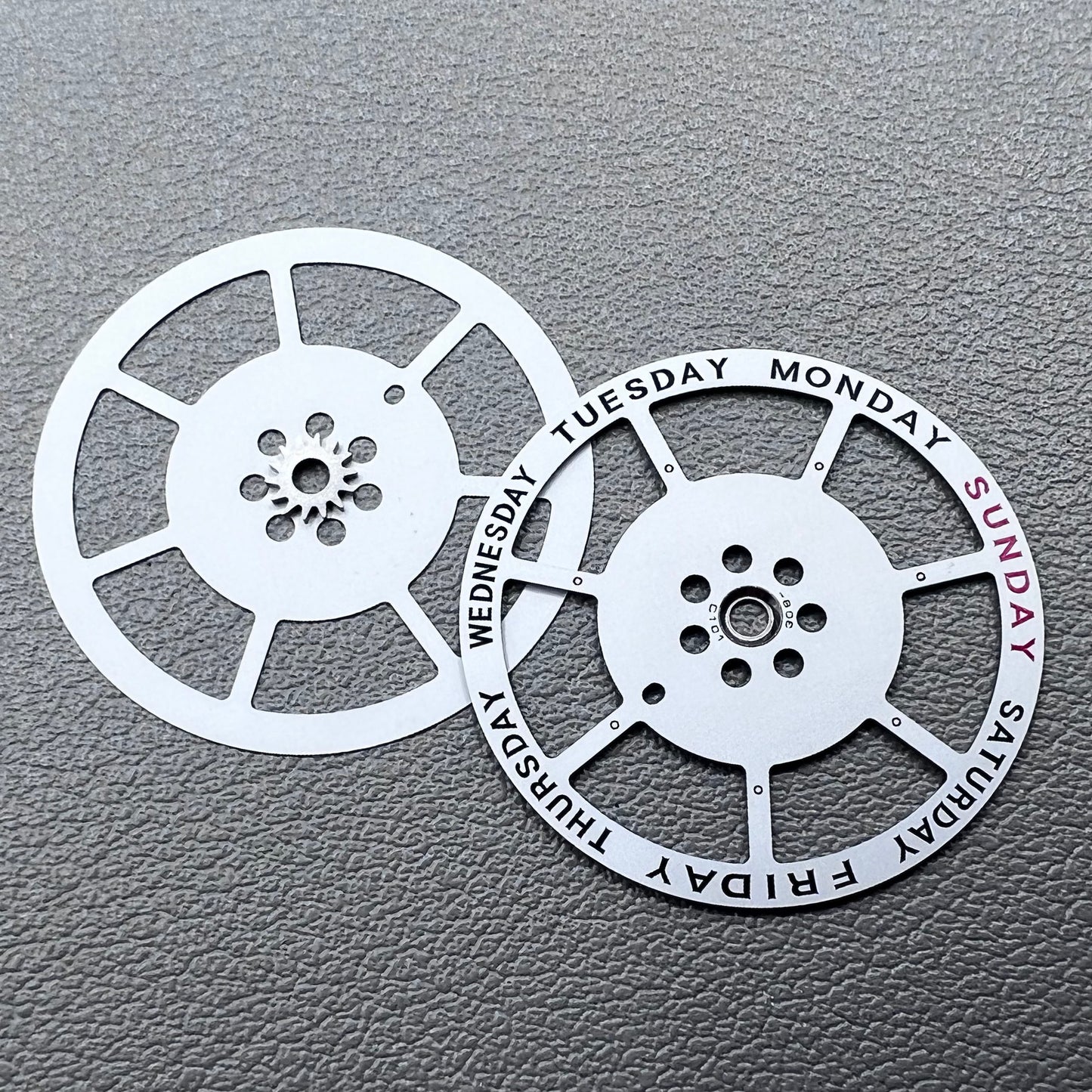 2 PIECES Week Dial Date@12 for Japan Miyota 8285 Movement