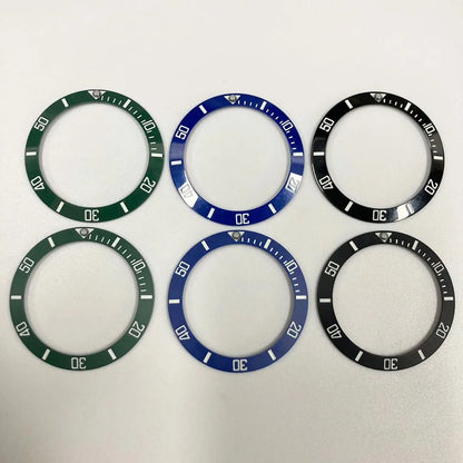 Sloping 40x31.8mm ceramic bezel insert with super luminous feature for divers watches replacement.