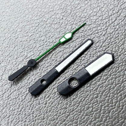 2 Sets Grün Ziffernblattzeiger 12.5mm mit Leuchtmittel für NH35 NH36 7S26 7S36