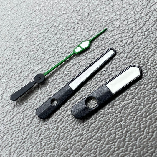 2 Sets Grün Ziffernblattzeiger 12.5mm mit Leuchtmittel für NH35 NH36 7S26 7S36