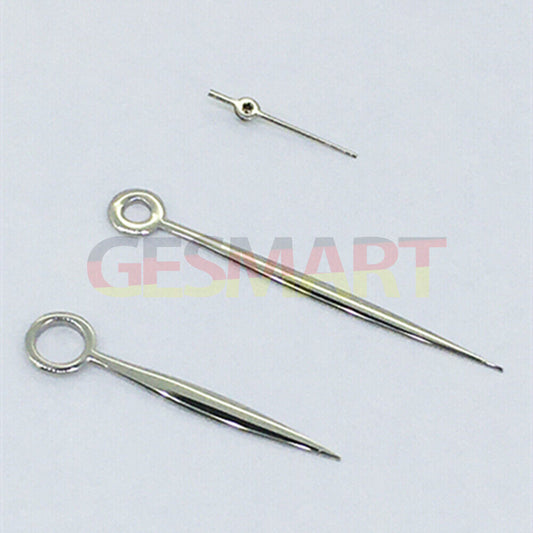 Long silver polished watch hands for ST3600/ST3620/ETA6497/6498 mechanical watch movements.