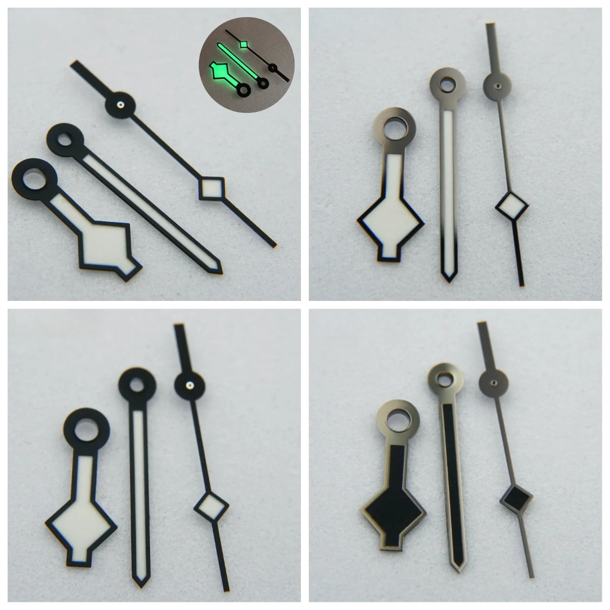 Adapt Tud or Watch Hands Snowflake Hands Fit 2824 Movement lume Watch Pointers