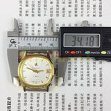 33mm Shanghai Manual Mechanical Watch Golden Nail White Dial Single Calendar