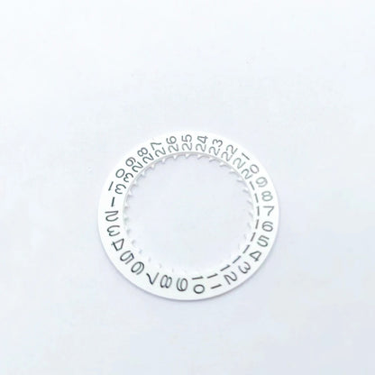 Set of calendar date and day wheel discs for 7S26 watch movement replacement, precise timing parts.