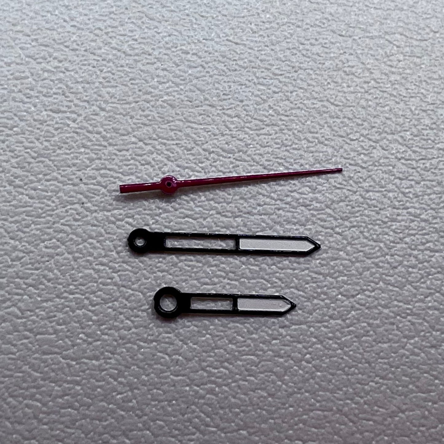 2 Sets/Pack Hollow Black Trim Lume Arrow Shape Watch Hands for Ronda 515 Movement