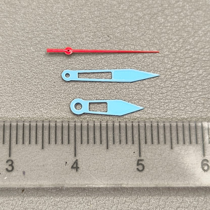 2 Sets Light Blue Hollow Arrow Shape Watch Hands for Ronda 515 Quartz Movement