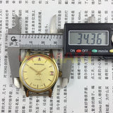 33mm Manual Mechanical Watch Single Calendar 17 Jews Yellow Dial Shock-Resistant