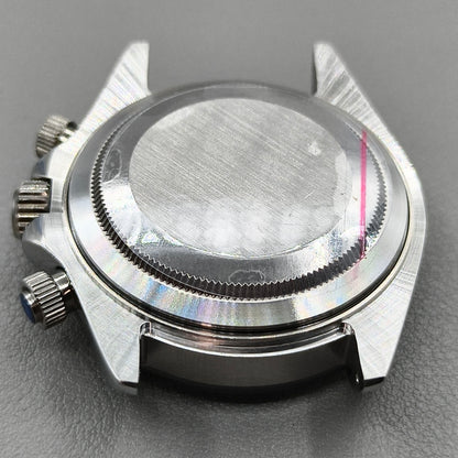 Silver Black Daytona 40mm Mens Watch Steel Case for Daytona VK63 VK64 Case