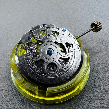 China 2813 Silver Hollow Automatic Mechanical Movement Fit for 8205 8200