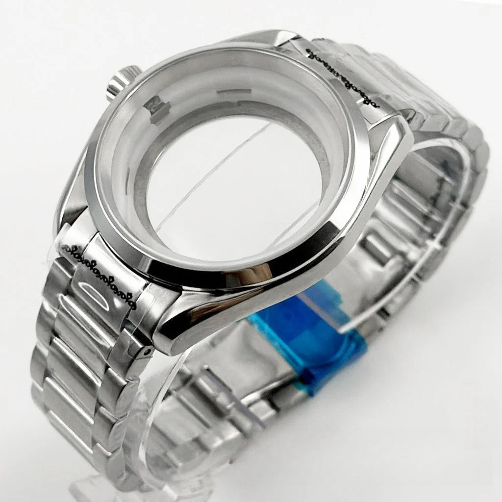 40MM Polish Bezel Watch Case Sapphire for NH34/35 NH36 NH37 NH38 NH39 NH70 NH72