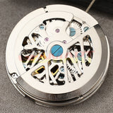 China Made Dandong Silver Hollow Automatic Mechanical Movement Small Second@9