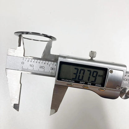 Sloping ceramic bezel insert 38x30.8mm for divers watches, super luminous, durable replacement part.