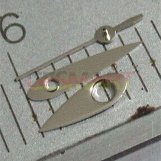 Silver water droplet watch hands set compatible with Miyota 2035 and 2305 movements.