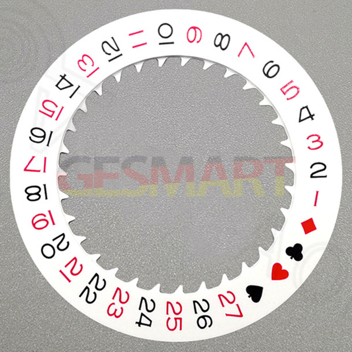 Spade A White date wheel for NH36 movement with date window at 3 o'clock, watch part by Spade.