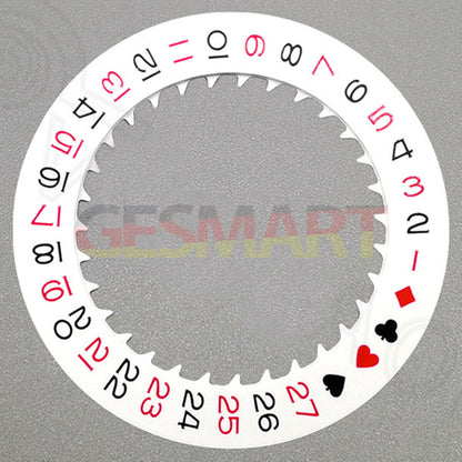 Spade A White date wheel for NH36 movement with date window at 3 o'clock, watch part by Spade.