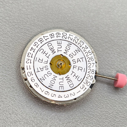 Swiss ISA 1198 Quartz Movement 3 Hands English Disk Day Date