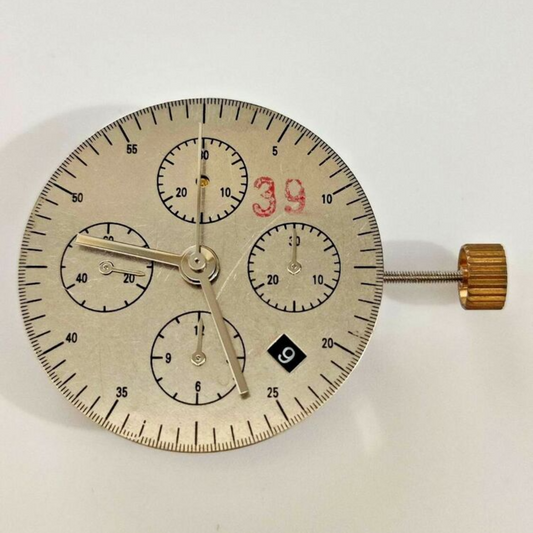 DANDONG 7750 black automatic watch movement with date for precise repairs and upgrades.