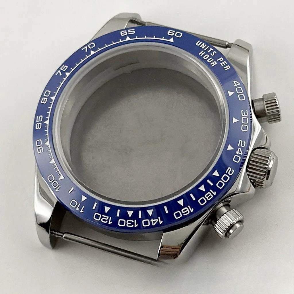 Daytona 40mm Mens Watch Steel Case for Daytona VK63 VK64 Case Fits 20mm Strap