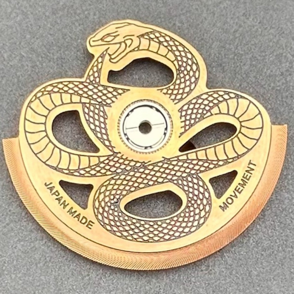 Modified Rose Golden Hollow Snake Rotor Oscillating Weight for NH35 NH36 Movement