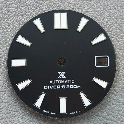 28.5mm Green Luminous Black Modified Watch Dial for NH35 NH36 Movement
