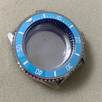 41.5MM Watch Case with Black Chapter Ring+Bezel SKX007 Set for NH35/NH36/4R