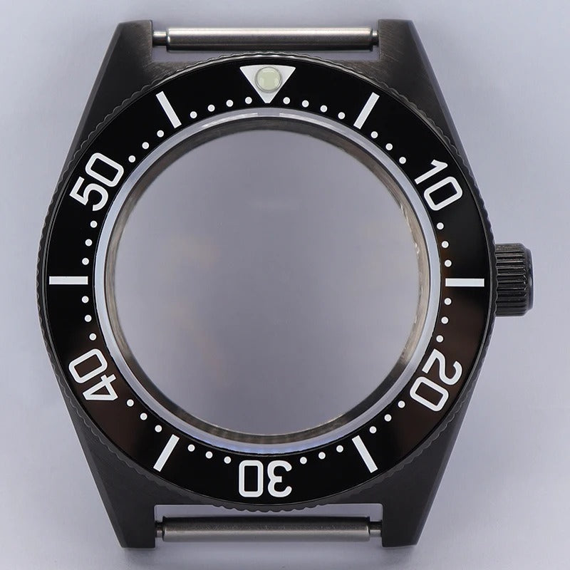 40mm Diver Watch Case Sapphire Glass with Bezel For NH35 NH36 NH34 NH38 4R36