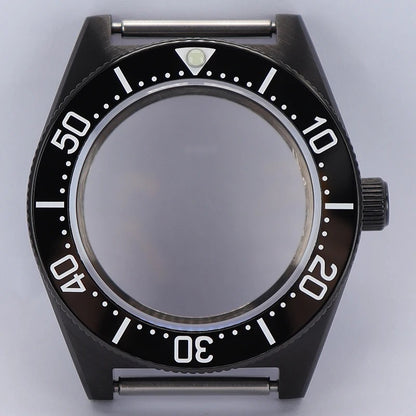 40mm Diver Watch Case Sapphire Glass with Bezel For NH35 NH36 NH34 NH38 4R36
