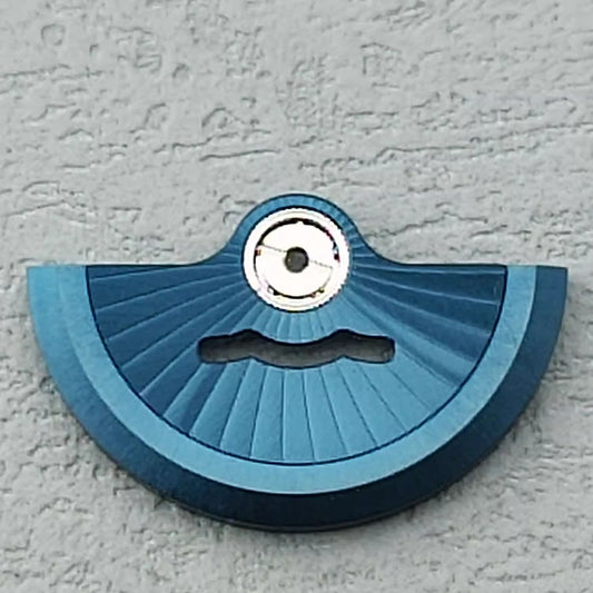 Dark blue hollow rotating pattern rotor for NH34 NH35 NH36 NH38 movements, enhancing watch precision by BrandName.