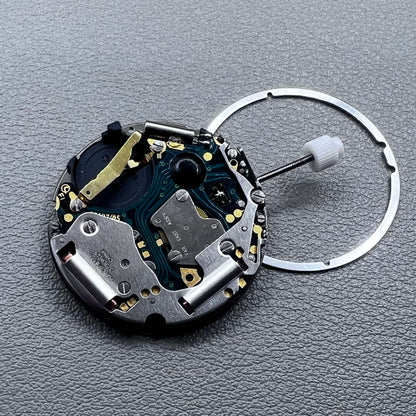 ISA 8171A Quartz Movement 4 Hands White Disk Date@6 Silver Plated