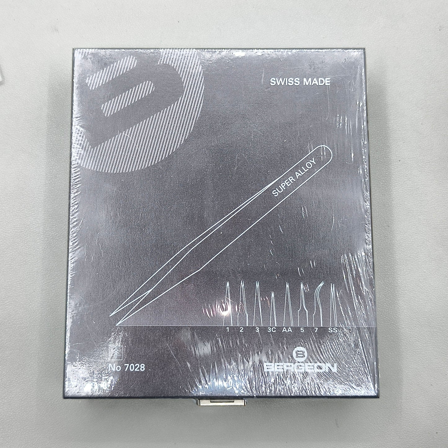 Swiss Bergeon 7028 Set Of 8 Tweezer Superalloy Tweezers (Ni-Cr-Mo)