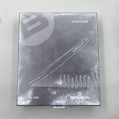 Swiss Bergeon 7028 Set Of 8 Tweezer Superalloy Tweezers (Ni-Cr-Mo)