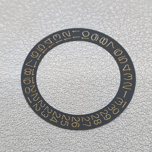 2 PIECES Black Background Golden Character Date Disk Date Wheel for NH35 NH36